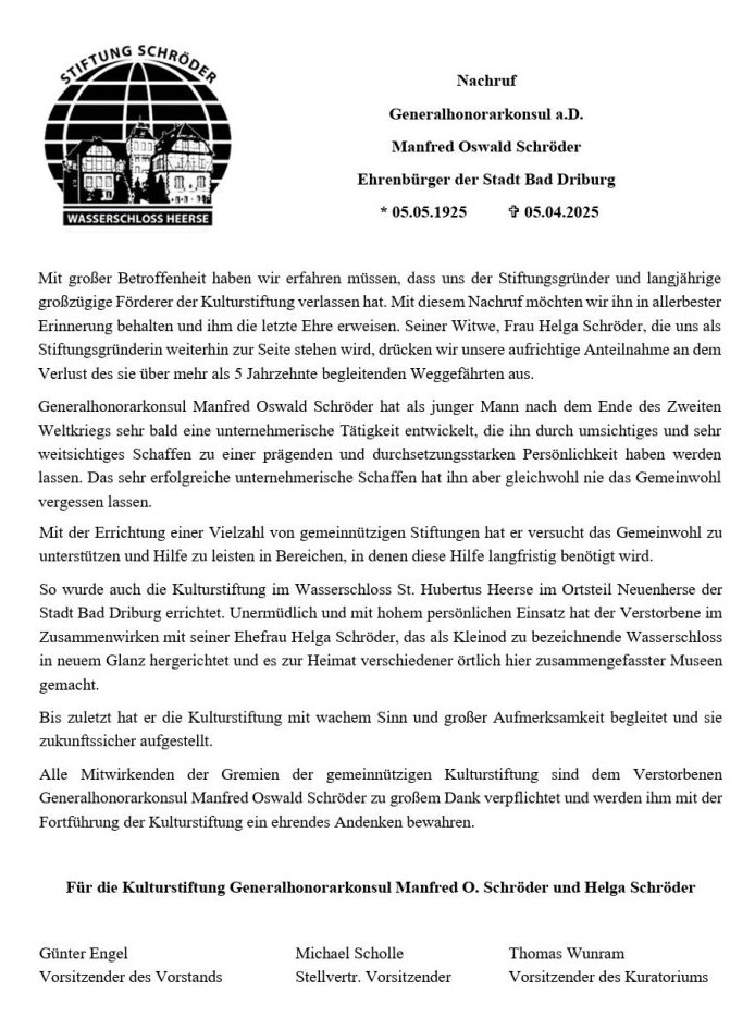 nachruf stiftung